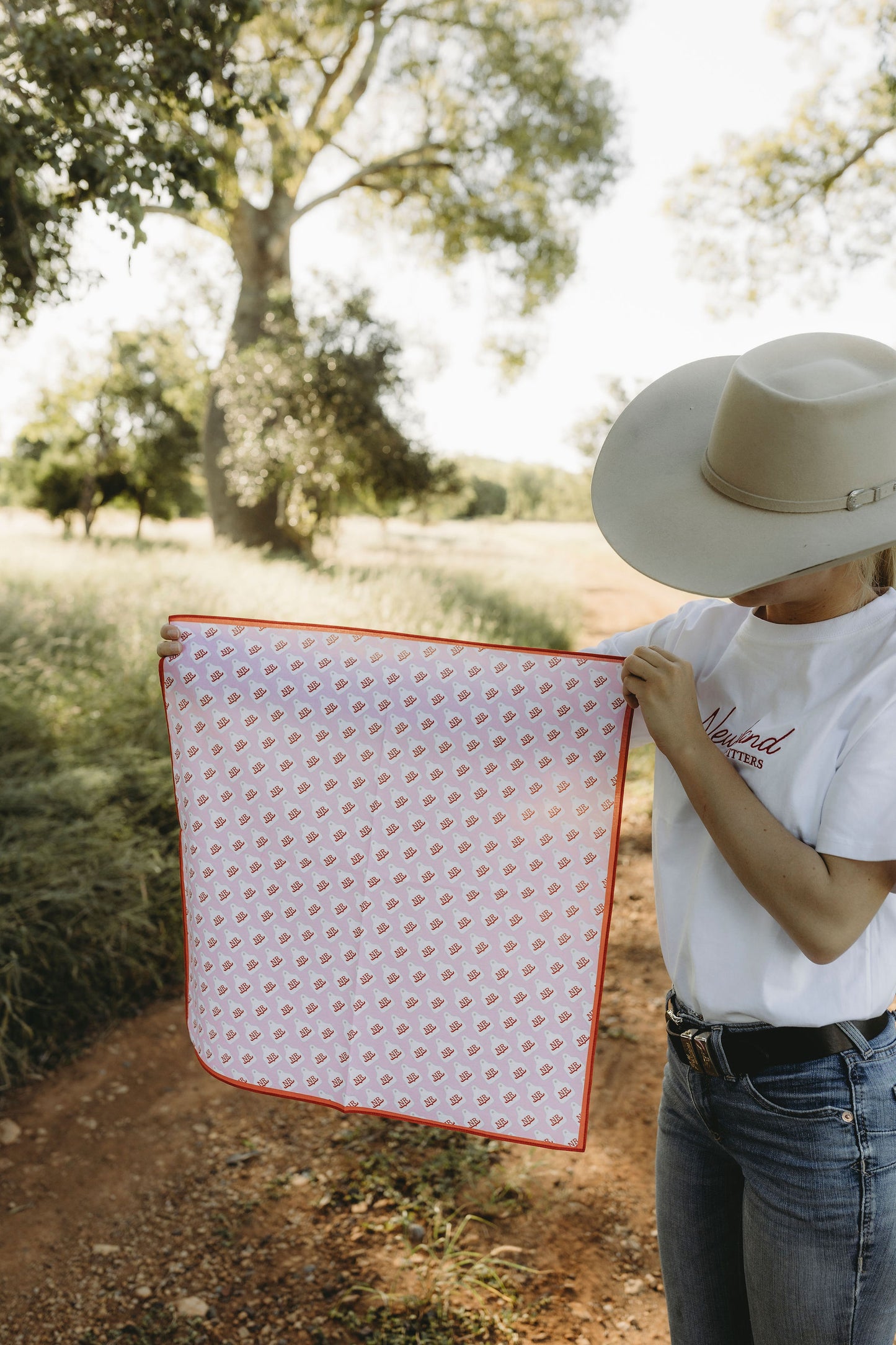 Cattle Tag Bandana - Pink