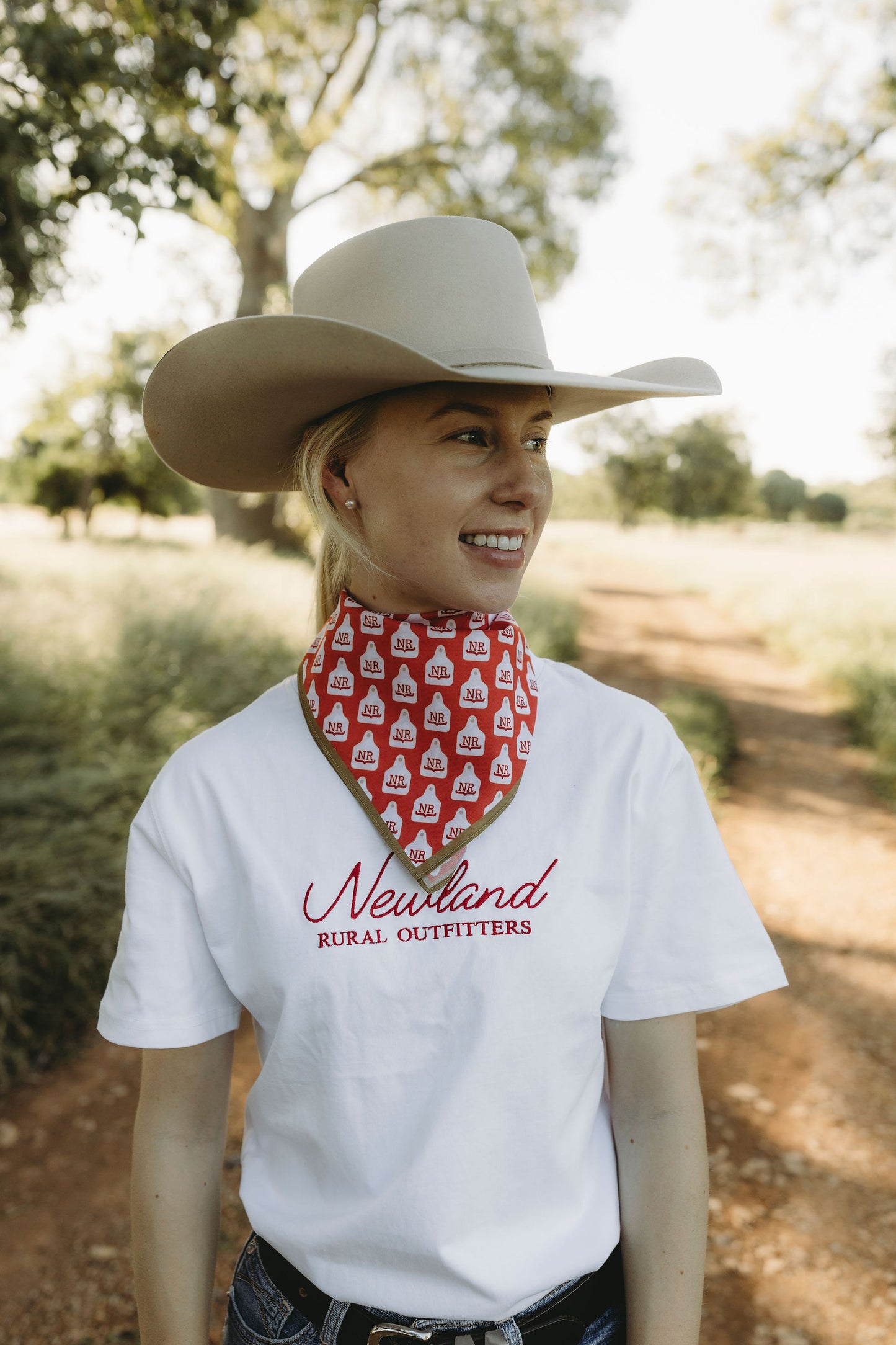 Cattle Tag Bandana - Red