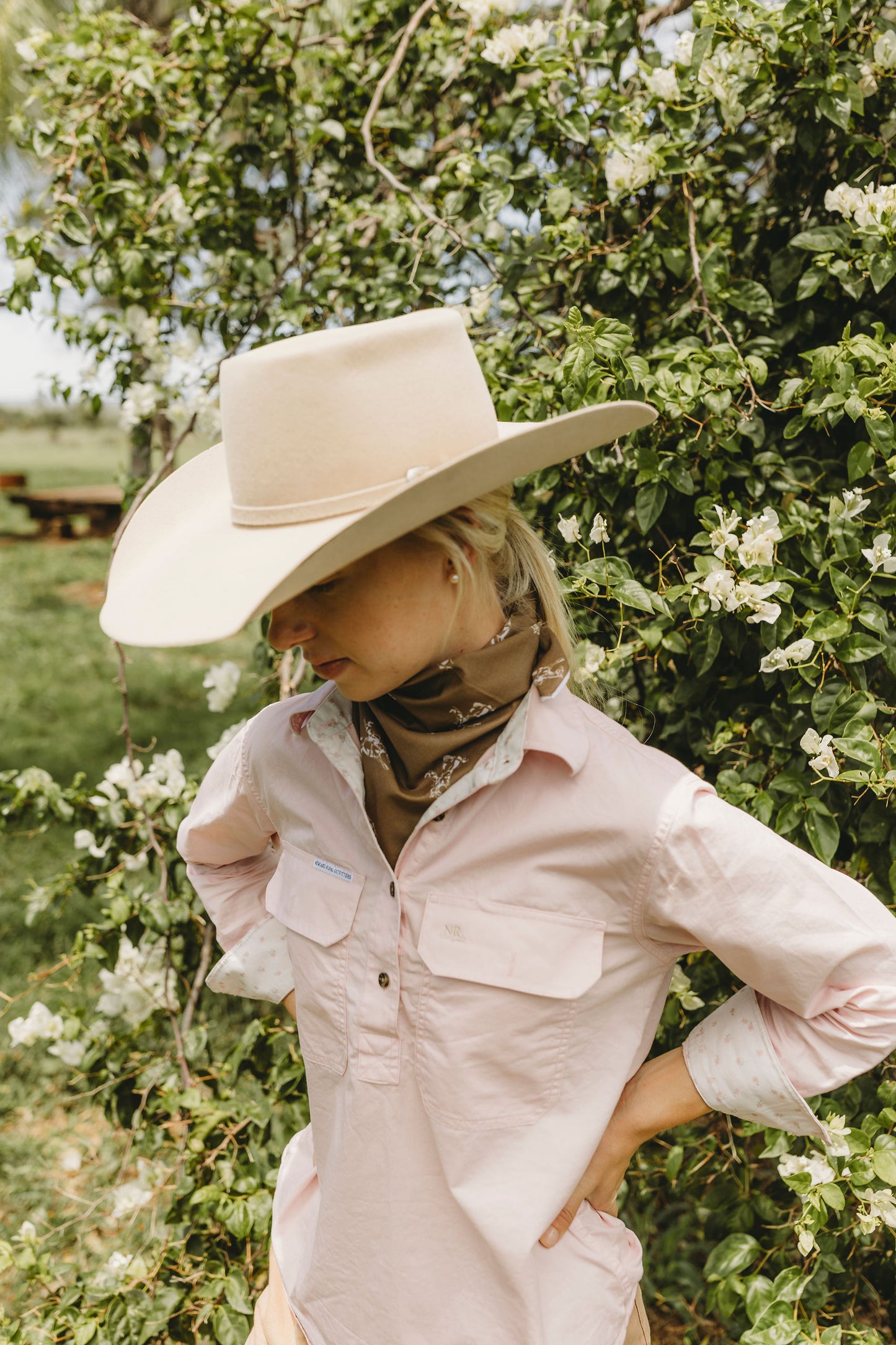 Rodeo Hand Drawn Bandana - Brown