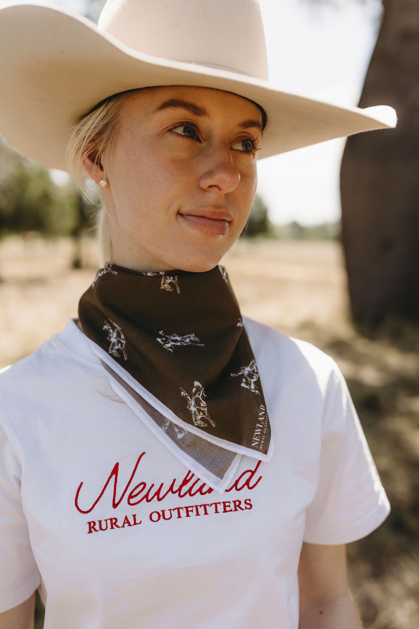 Rodeo Hand Drawn Bandana - Brown