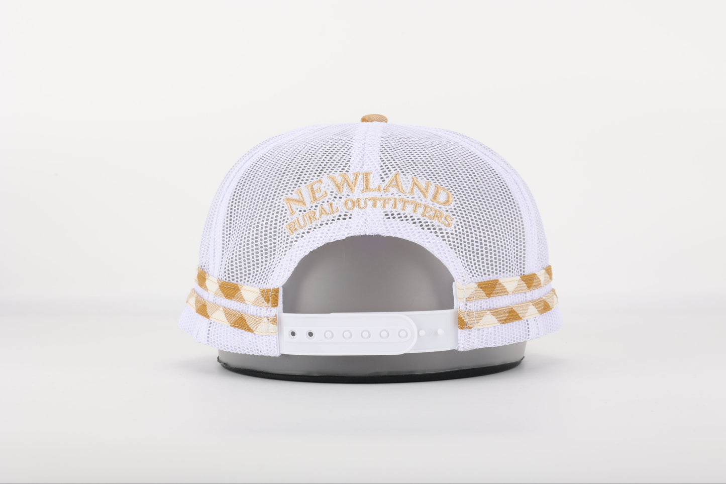 Rust Gingham Trucker Cap