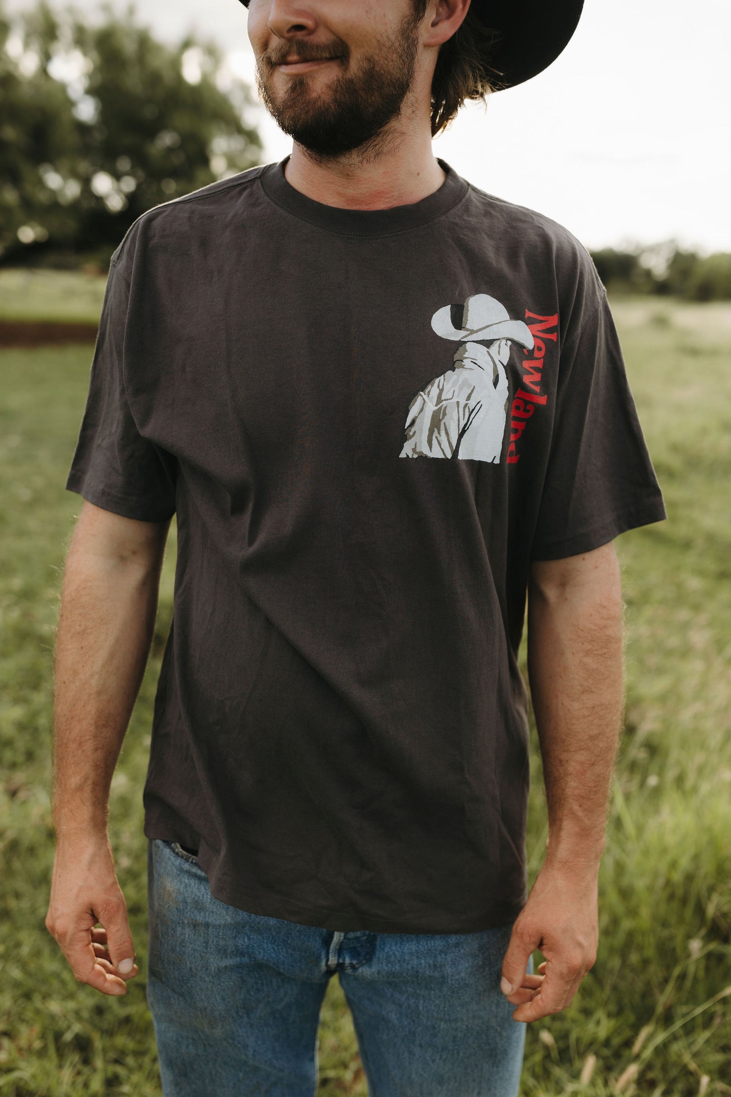 Lone Cowboy Tee - Vintage Black