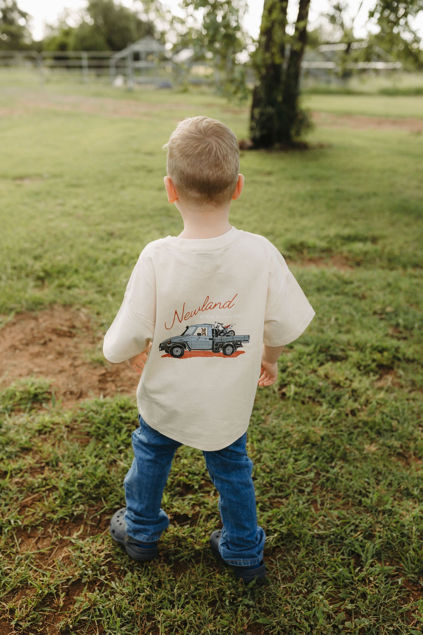 Kids Kelpie Cruiser Tee - Beige