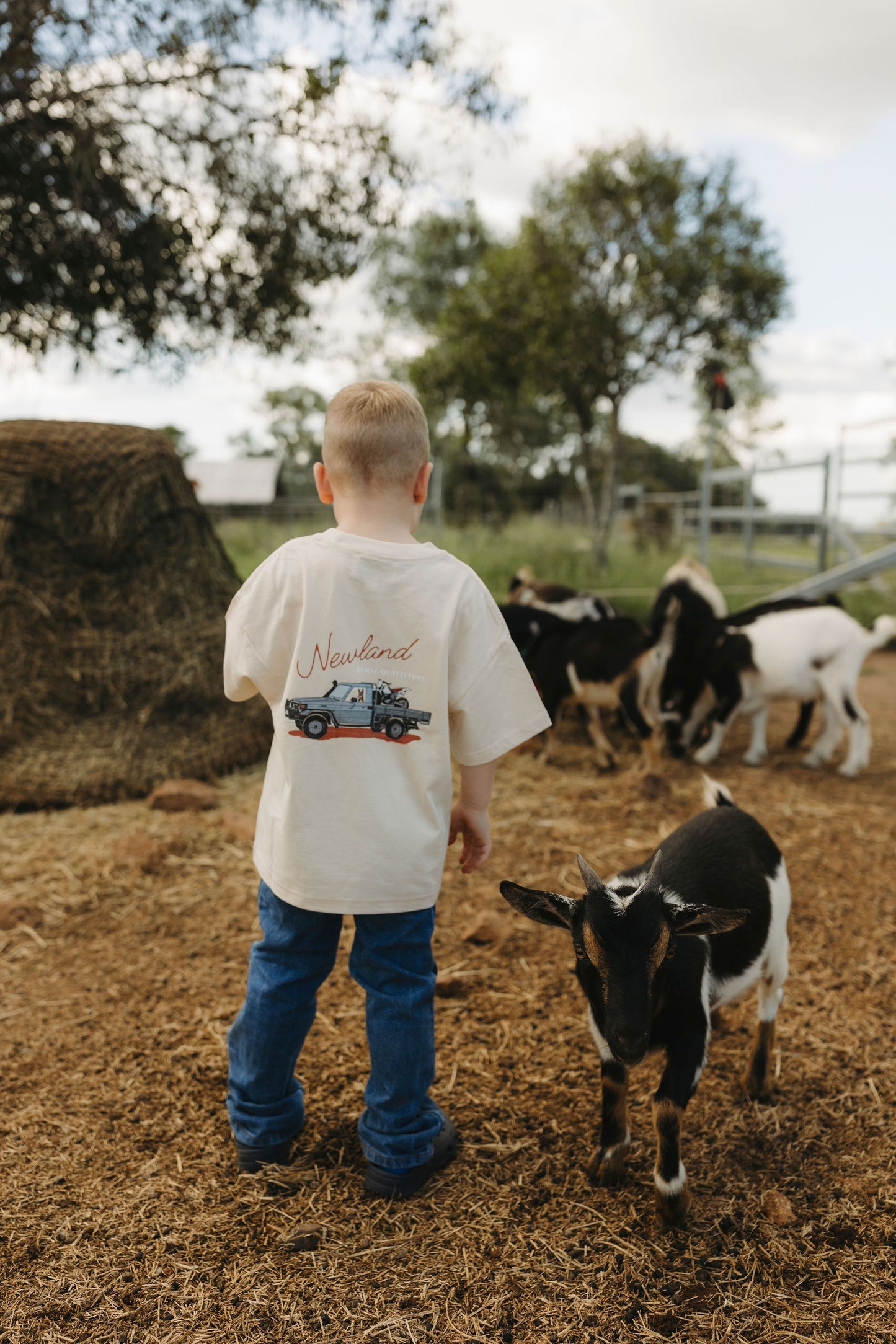 Kids Kelpie Cruiser Tee - Beige