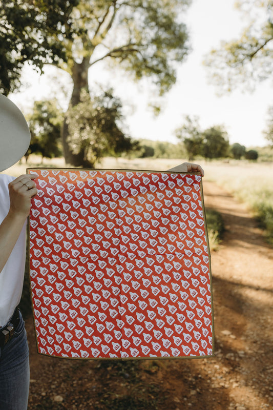 Cattle Tag Bandana - Red