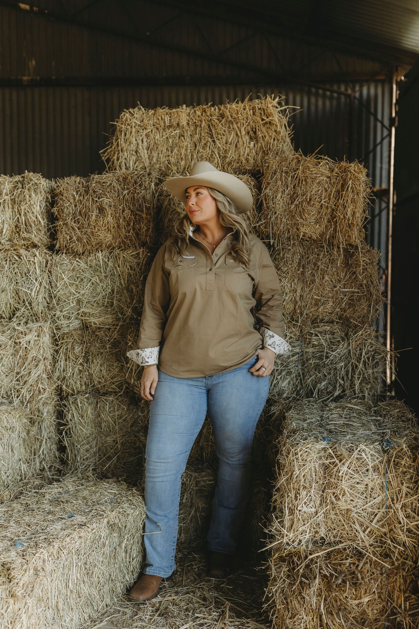 Isla Half Button Workshirt - Cowboy