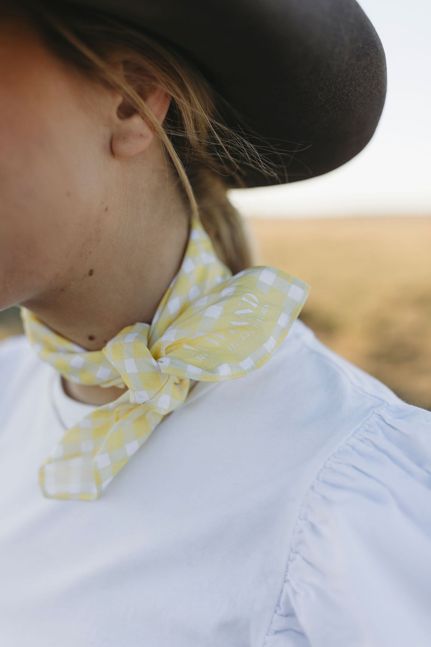 Yellow Gingham Bandana