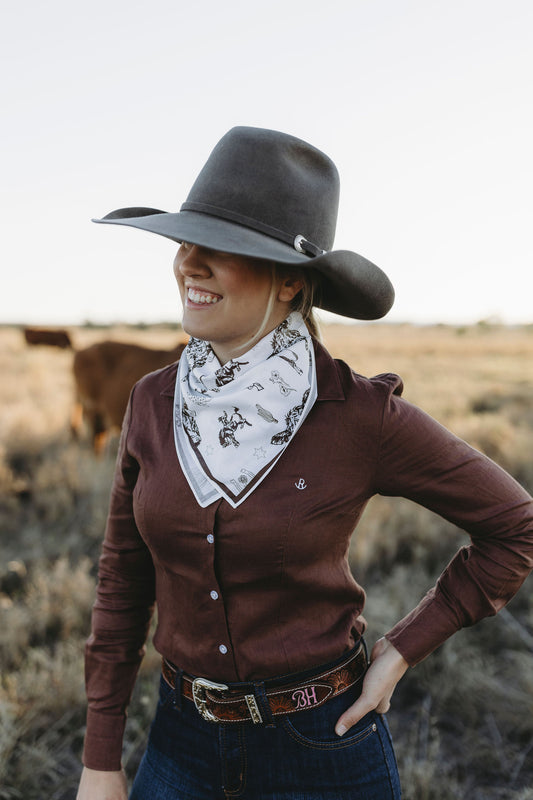 Cowboy Hand Drawn Bandana