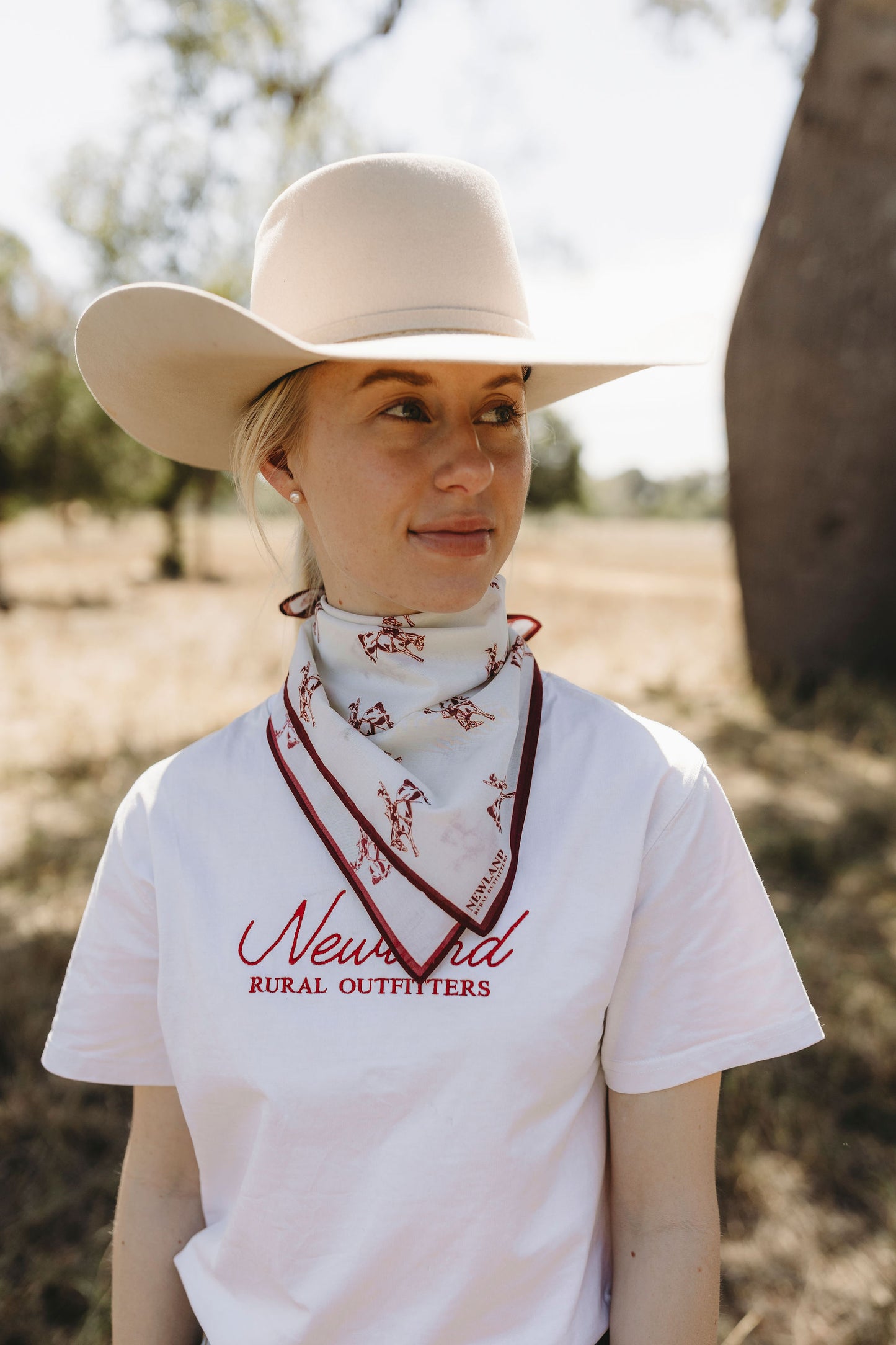 Rodeo Hand Drawn Bandana - Red