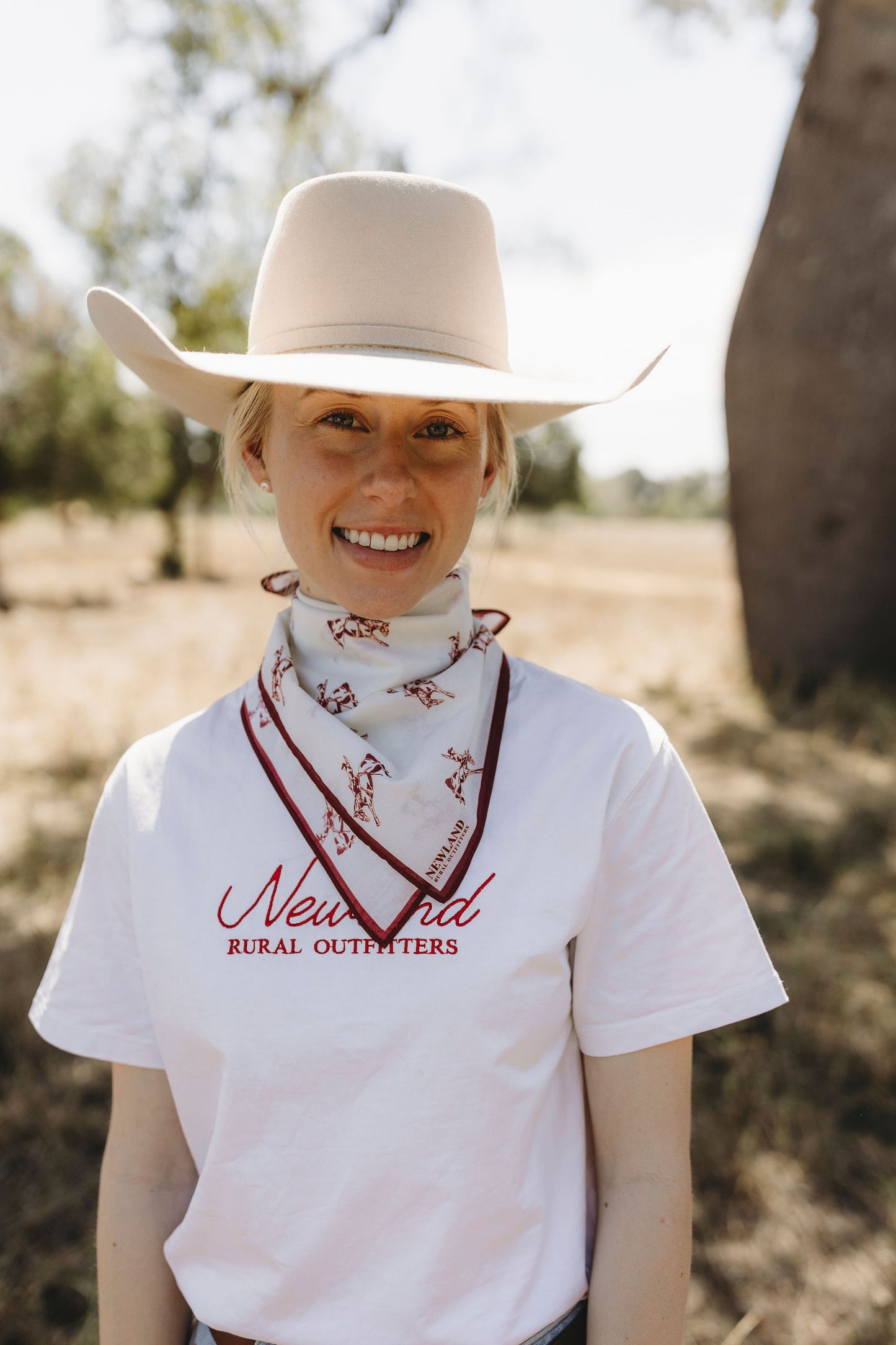 Rodeo Hand Drawn Bandana - Red