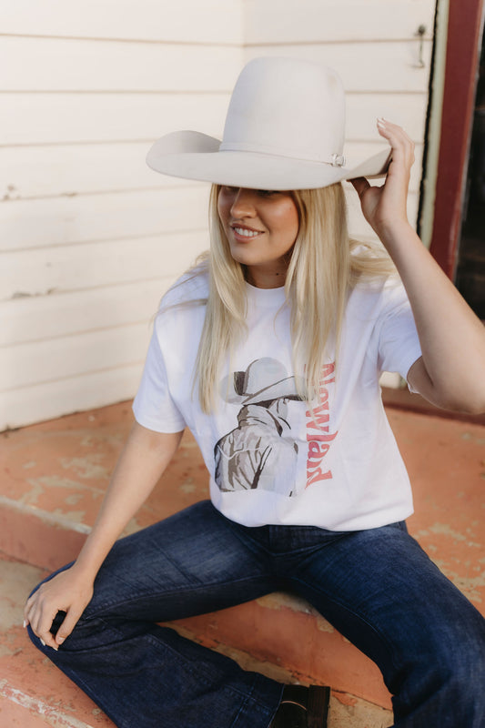 Lone Cowboy Tee - White