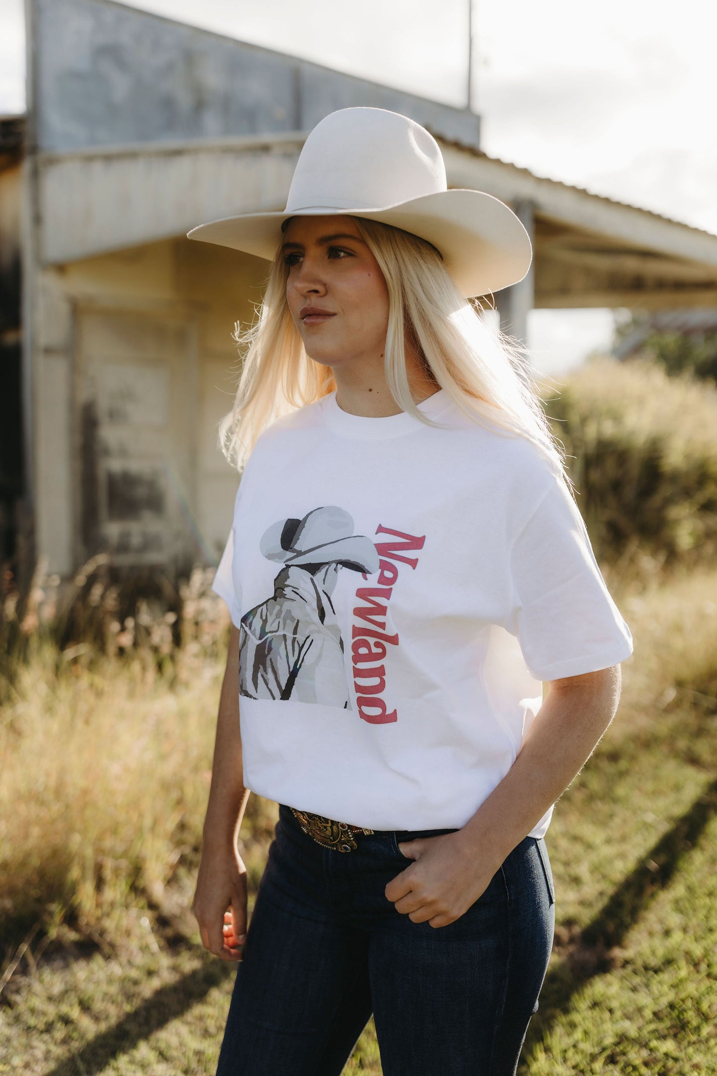 Lone Cowboy Tee - White