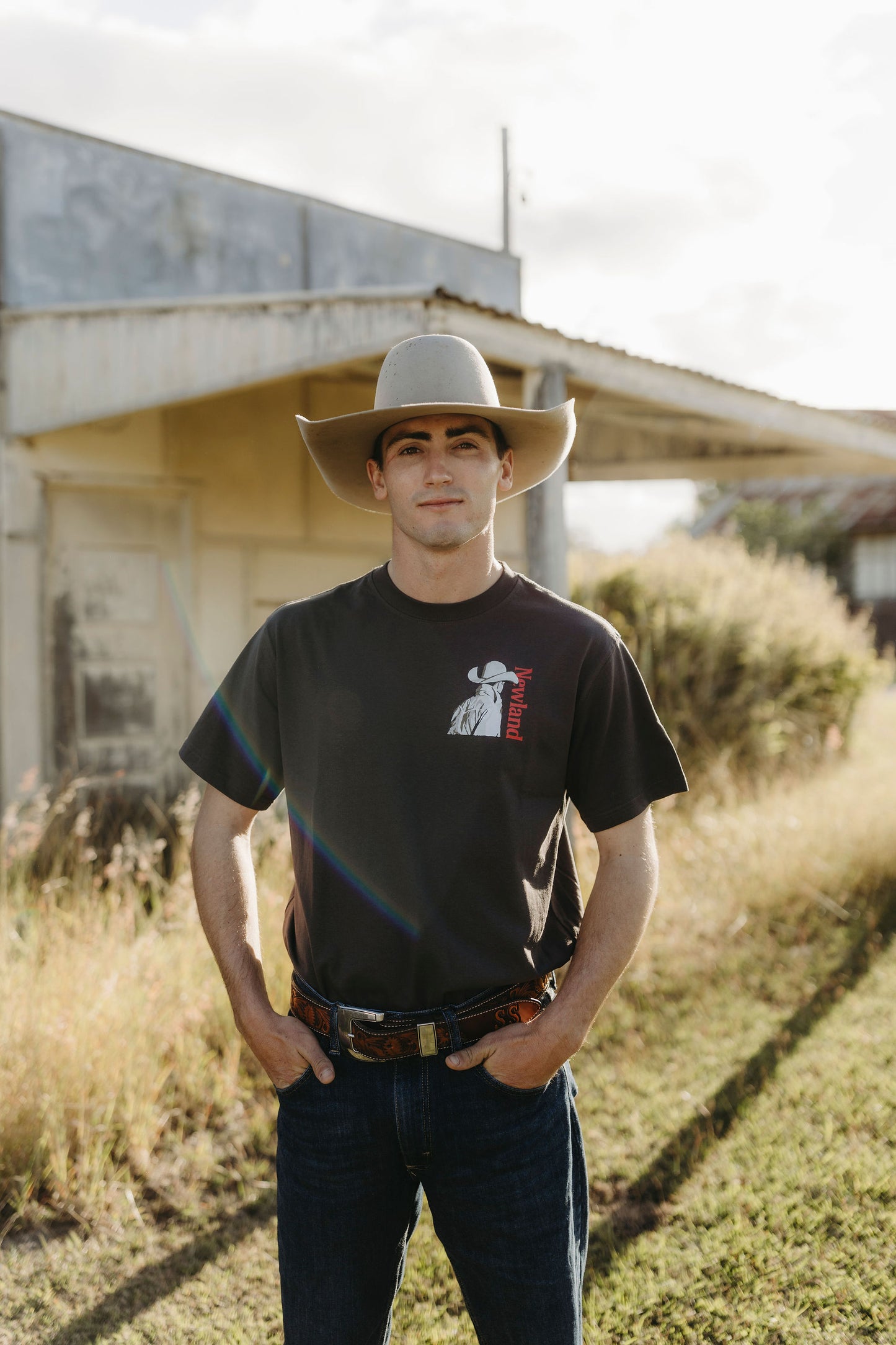 Lone Cowboy Tee - Vintage Black