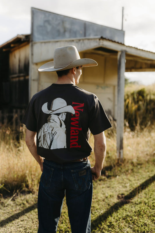 Lone Cowboy Tee - Vintage Black