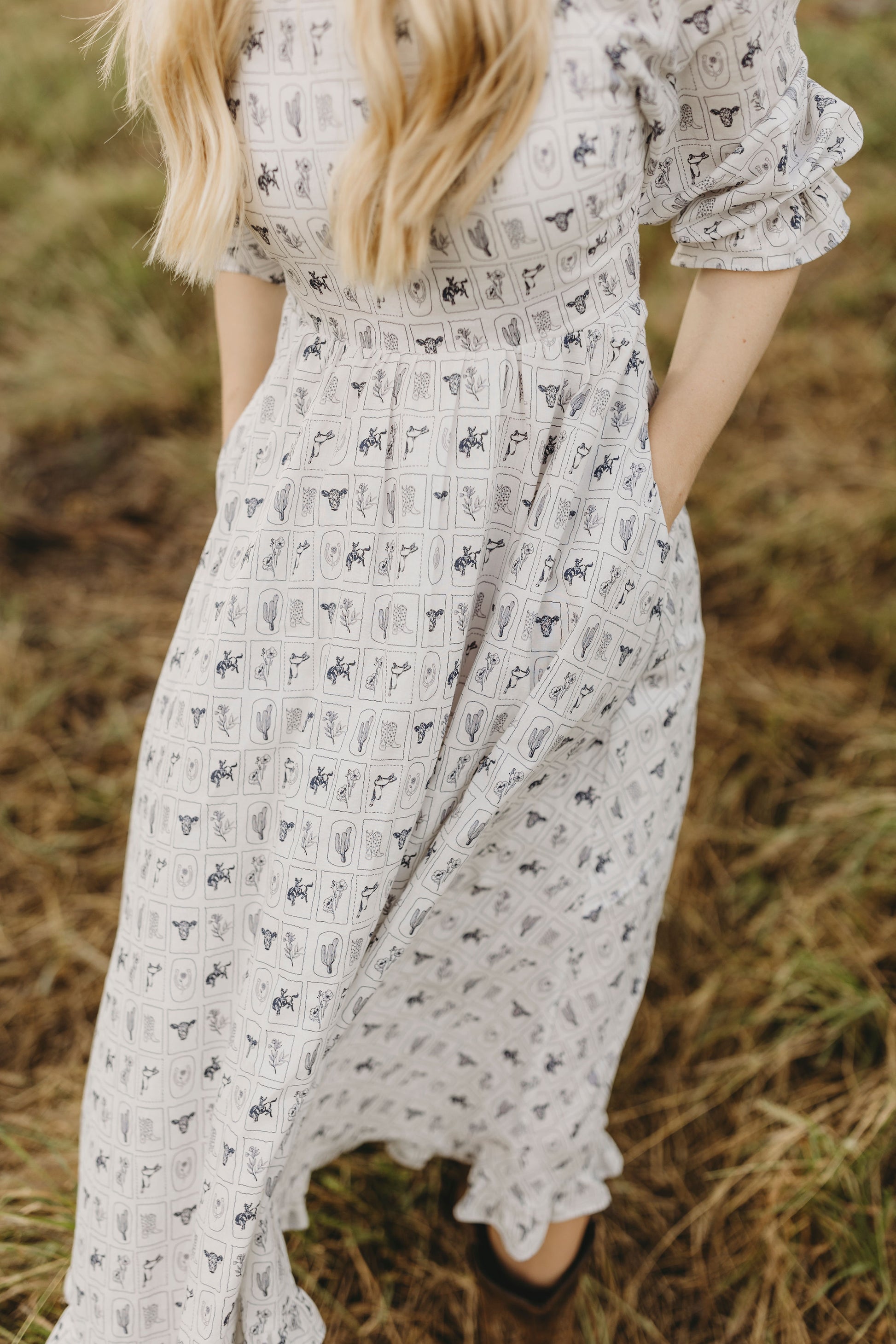 Western Print Midi Dress Newland Rural Outfitters Western Print Midi Dress Newland Rural Outfitters