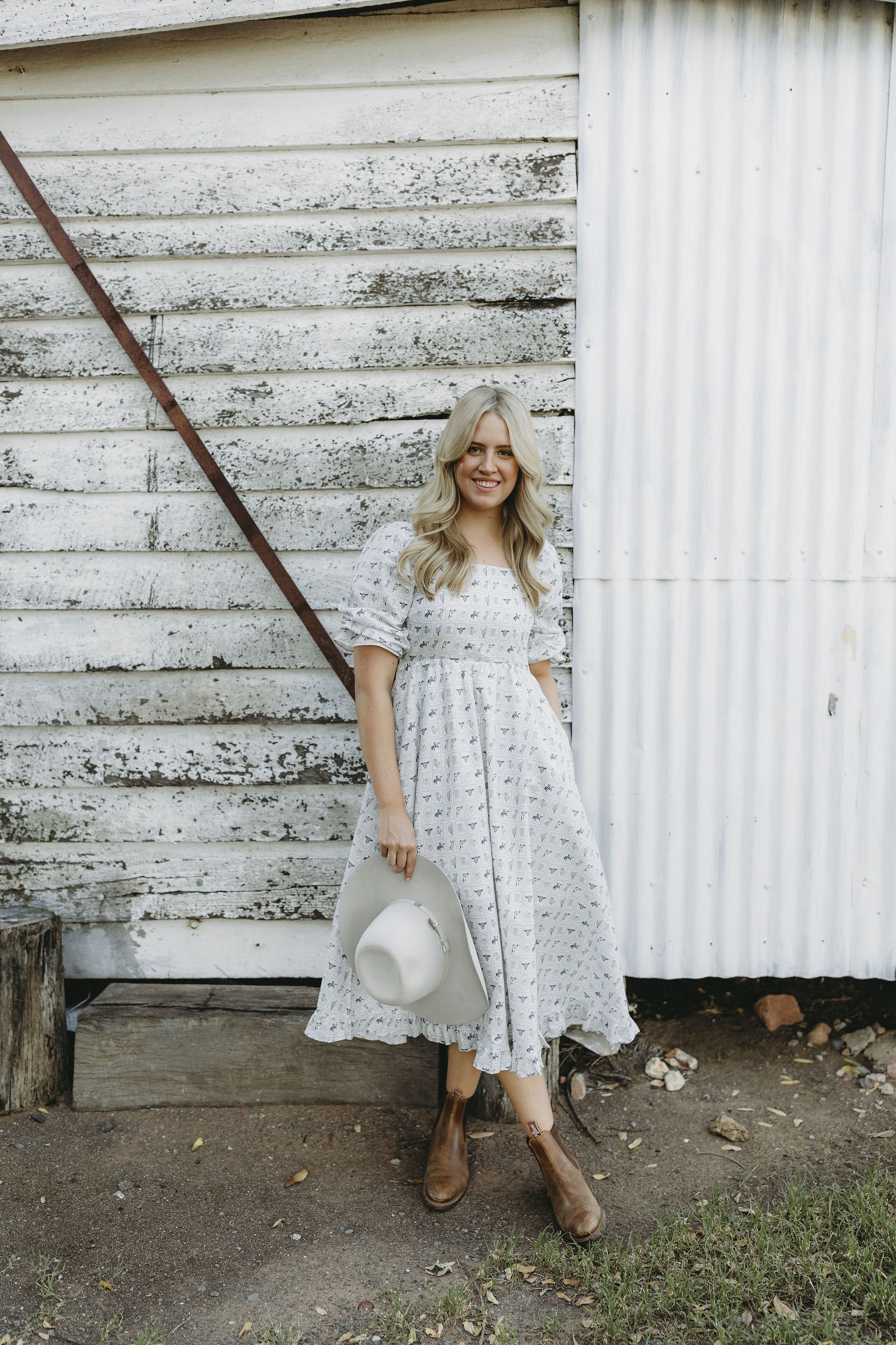 Western Print Midi Dress Newland Rural Outfitters Western Print Midi Dress Newland Rural Outfitters
