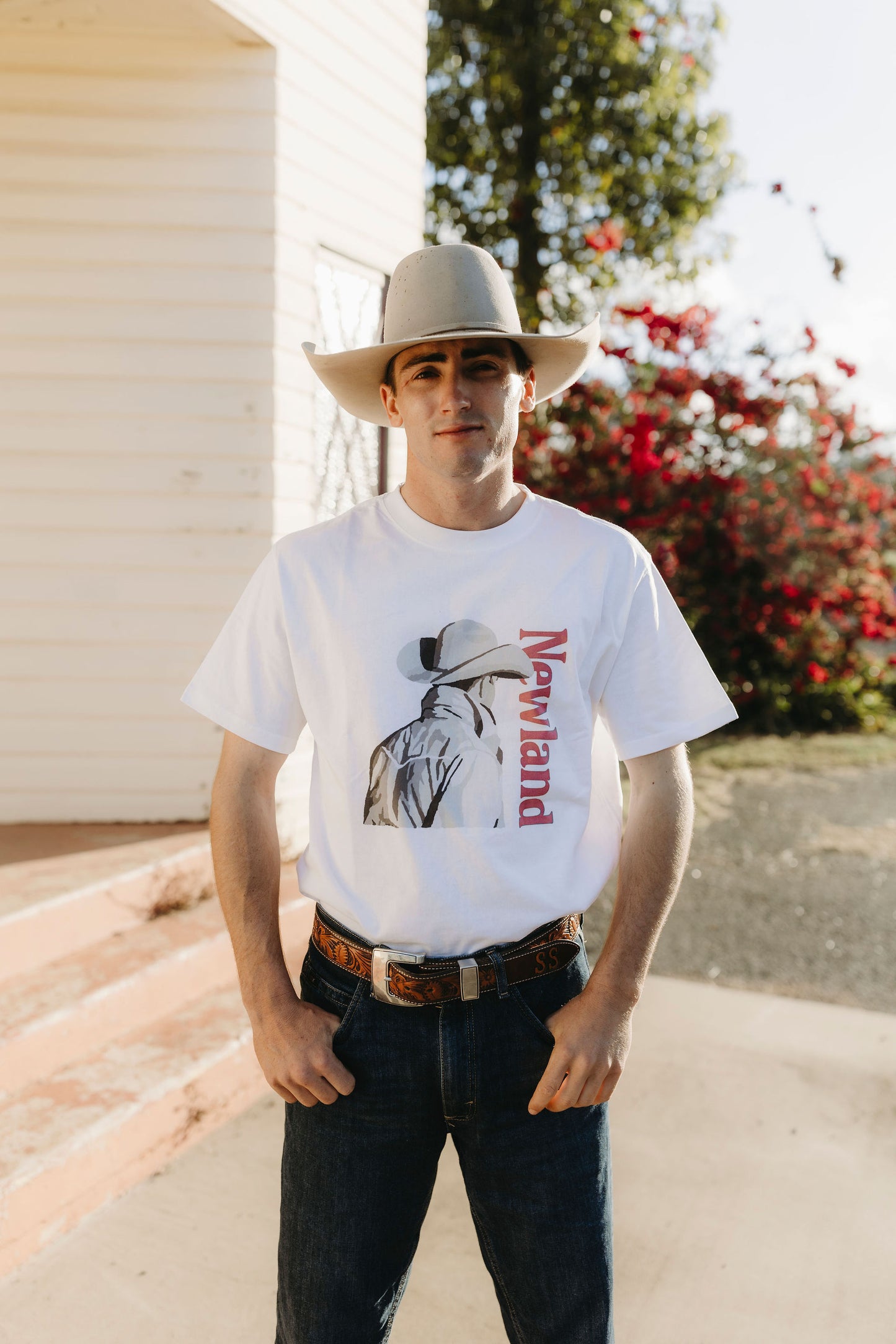 Lone Cowboy Tee - White