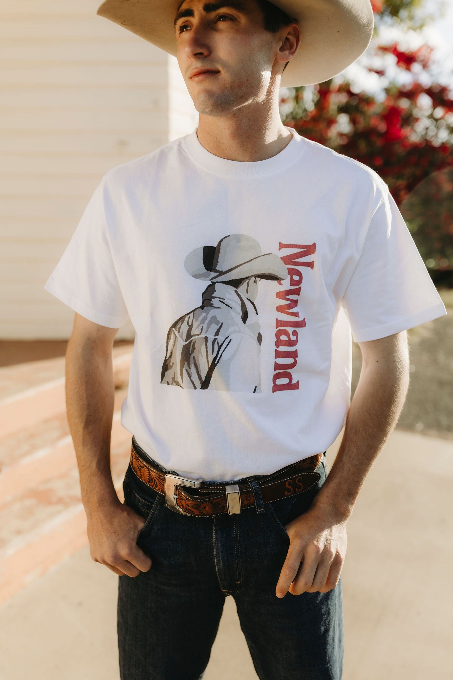 Lone Cowboy Tee - White