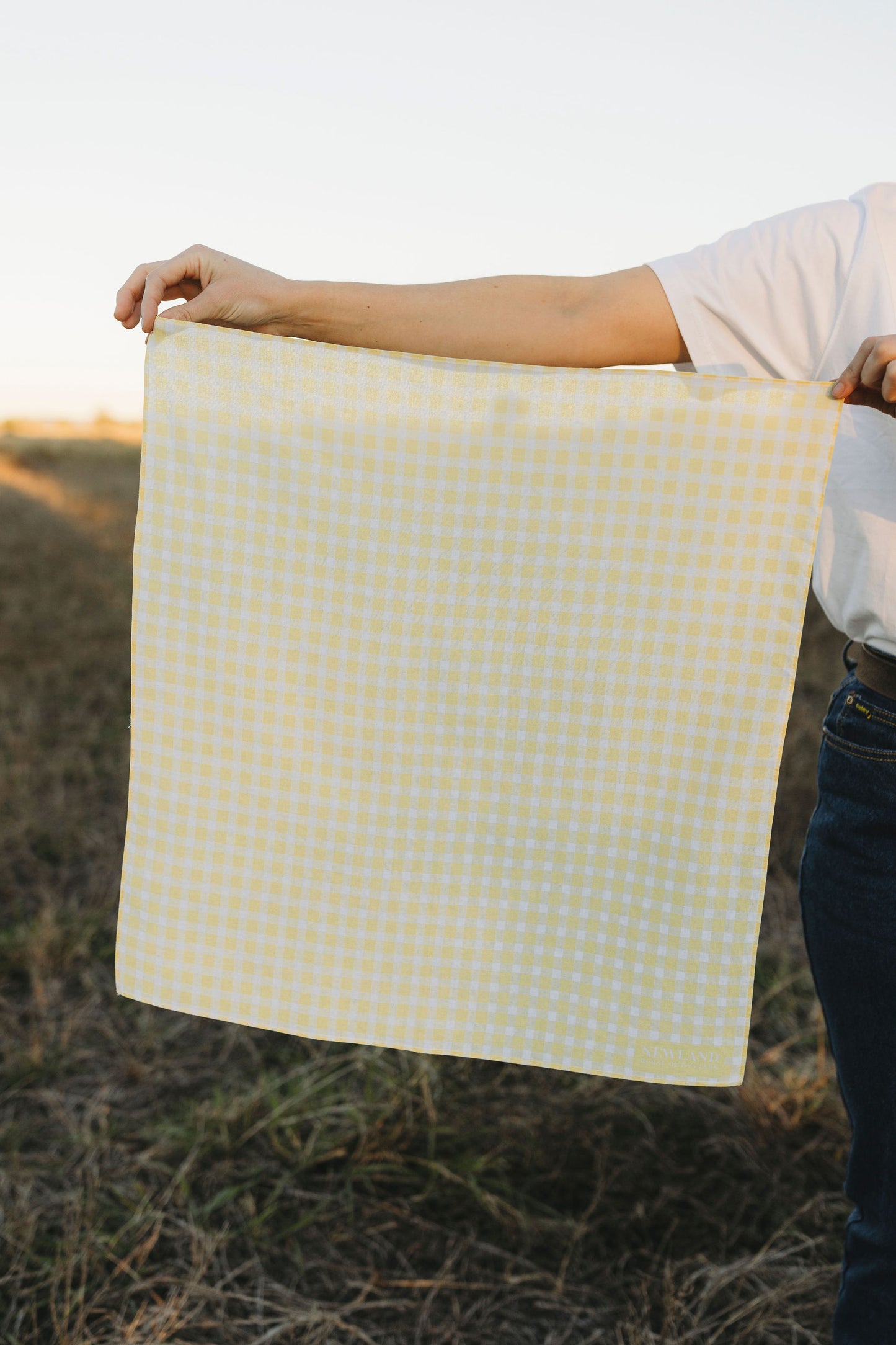 Yellow Gingham Bandana