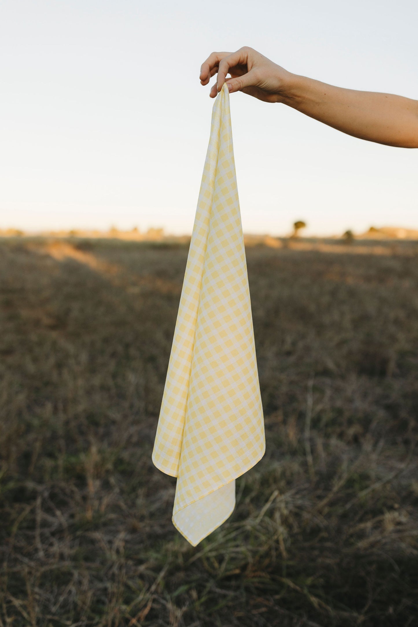 Yellow Gingham Bandana