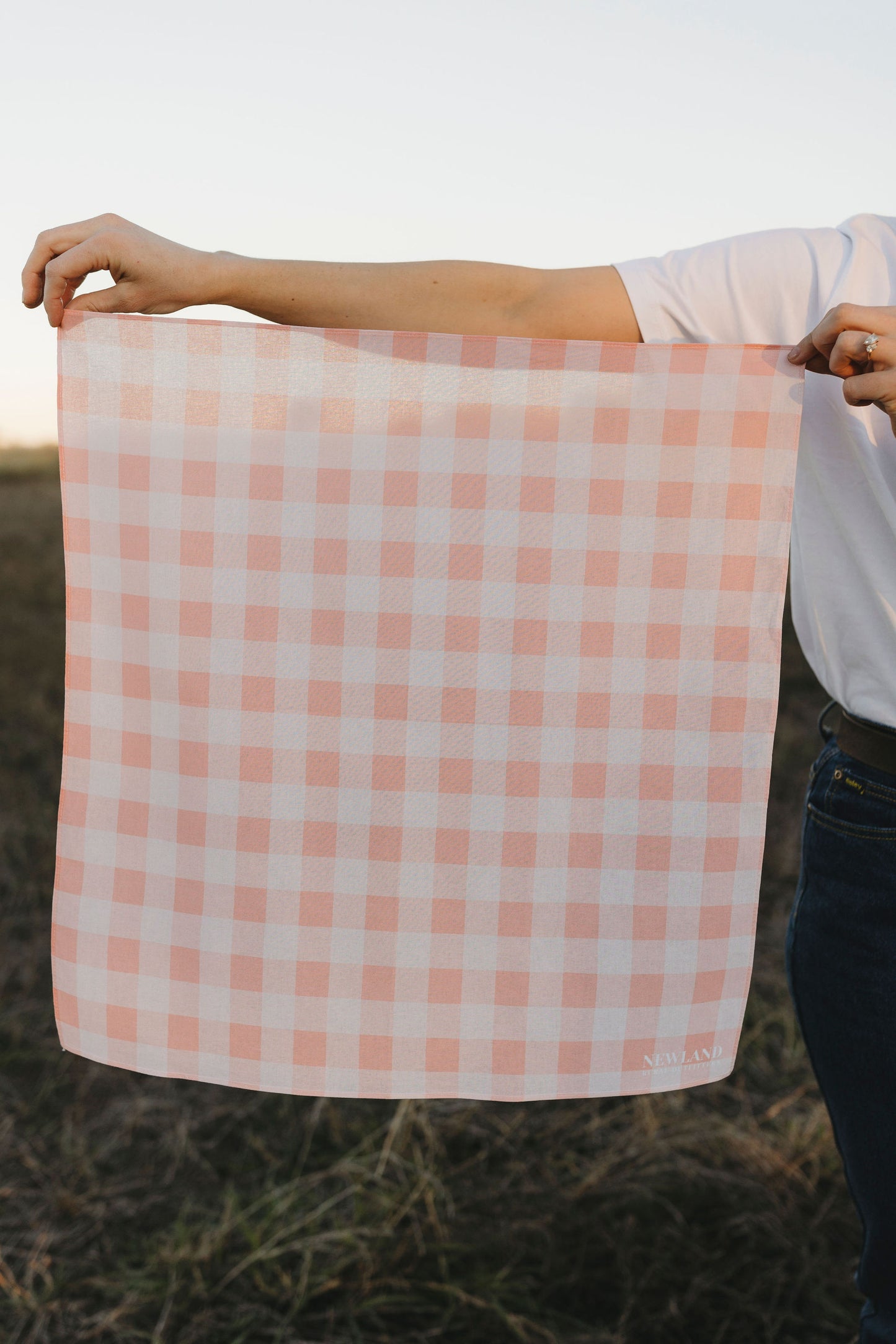 Pink Gingham Bandana