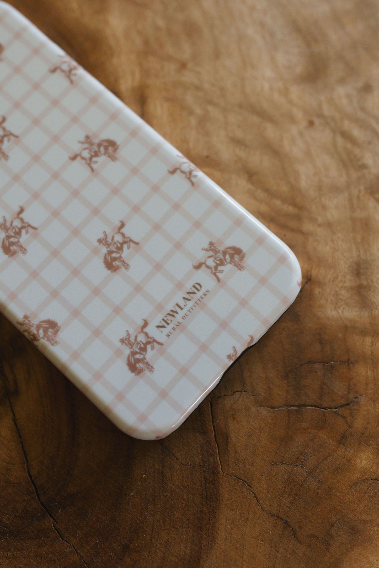 *PRE-ORDER* Peach Gingham Phone Case *Due End Dec/Start Jan*