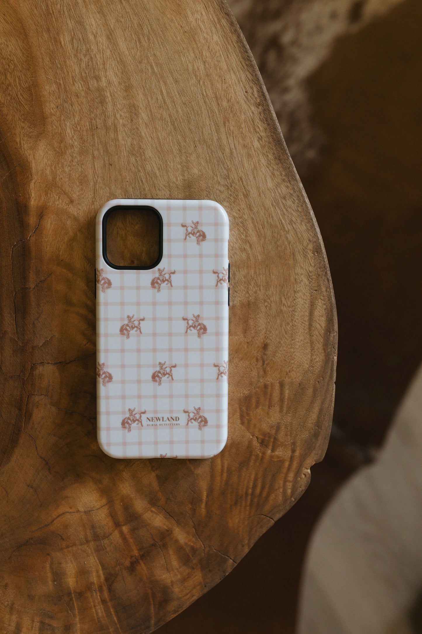 *PRE-ORDER* Peach Gingham Phone Case *Due End Dec/Start Jan*