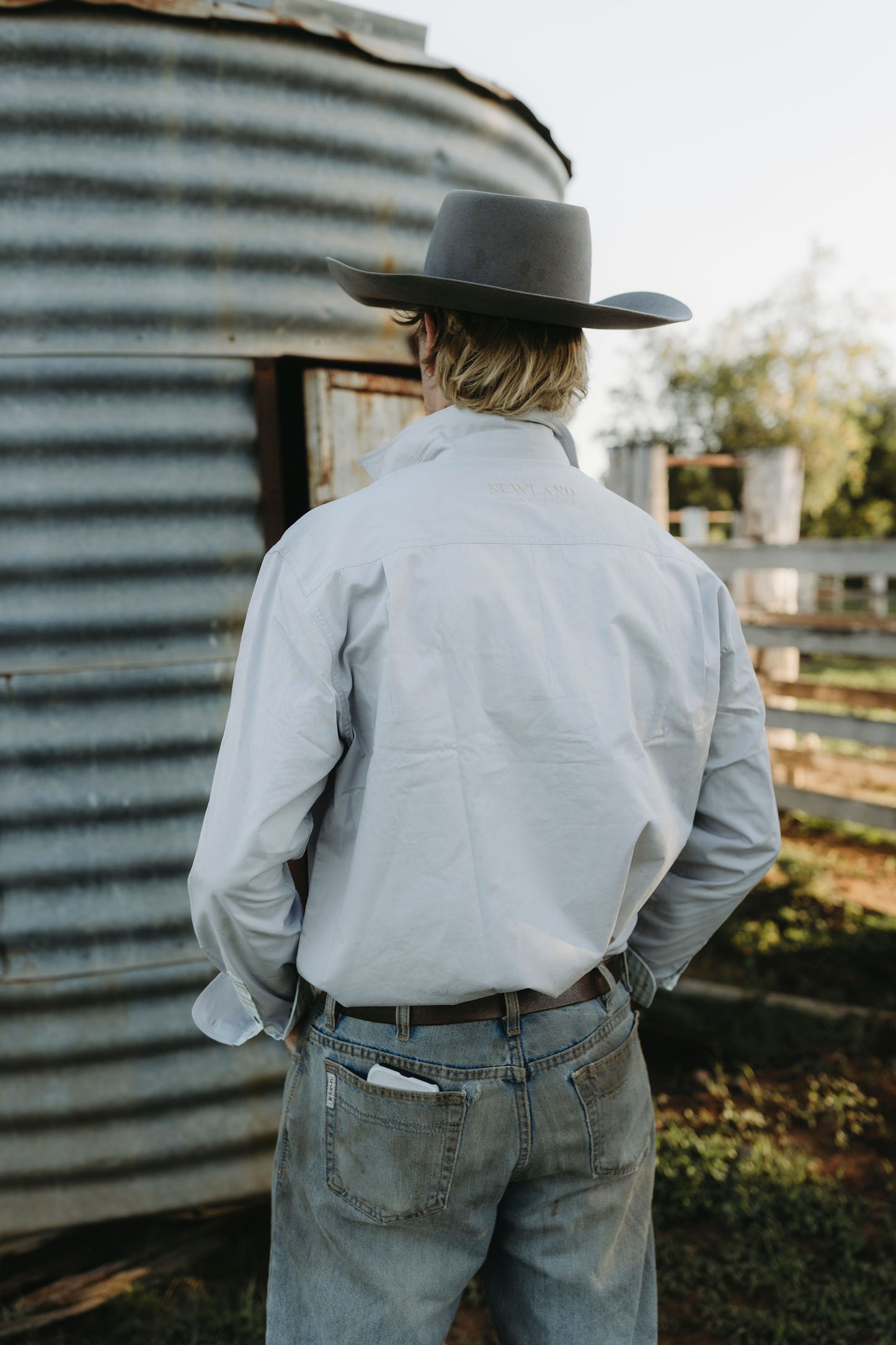Dawson Half Button Workshirt - Grey