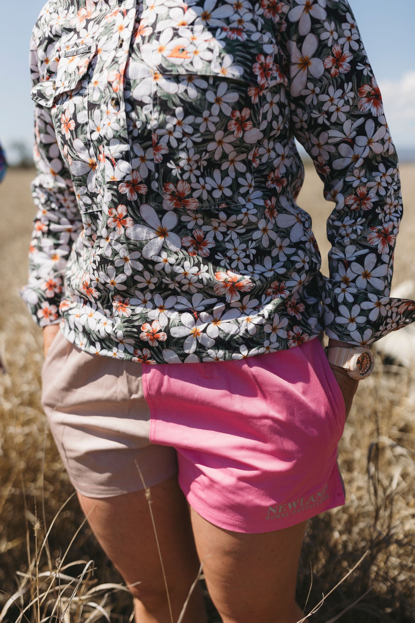 Hayfield Rugby Shorts - Pink & Cream