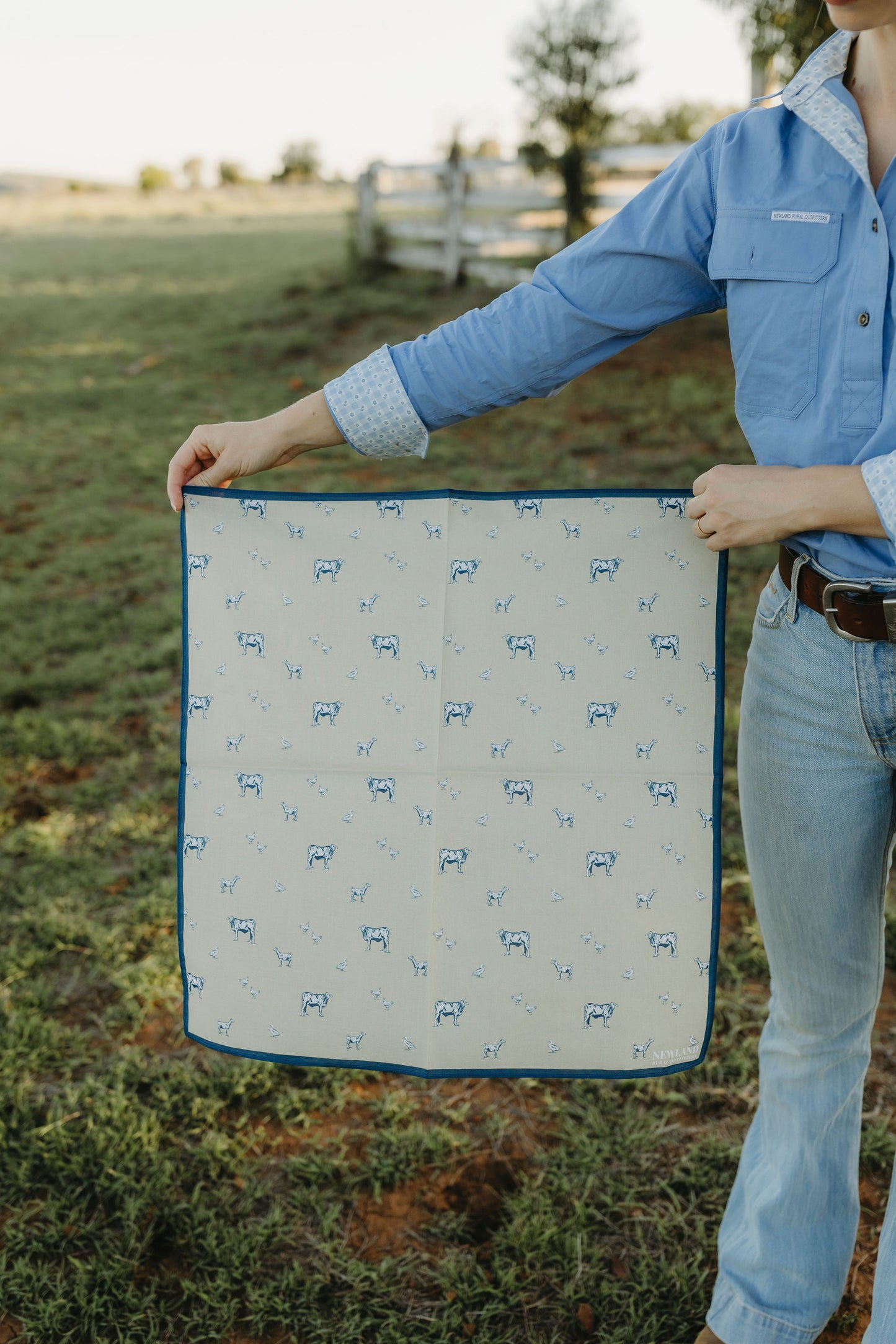 Farm Animals Hand Drawn Bandana