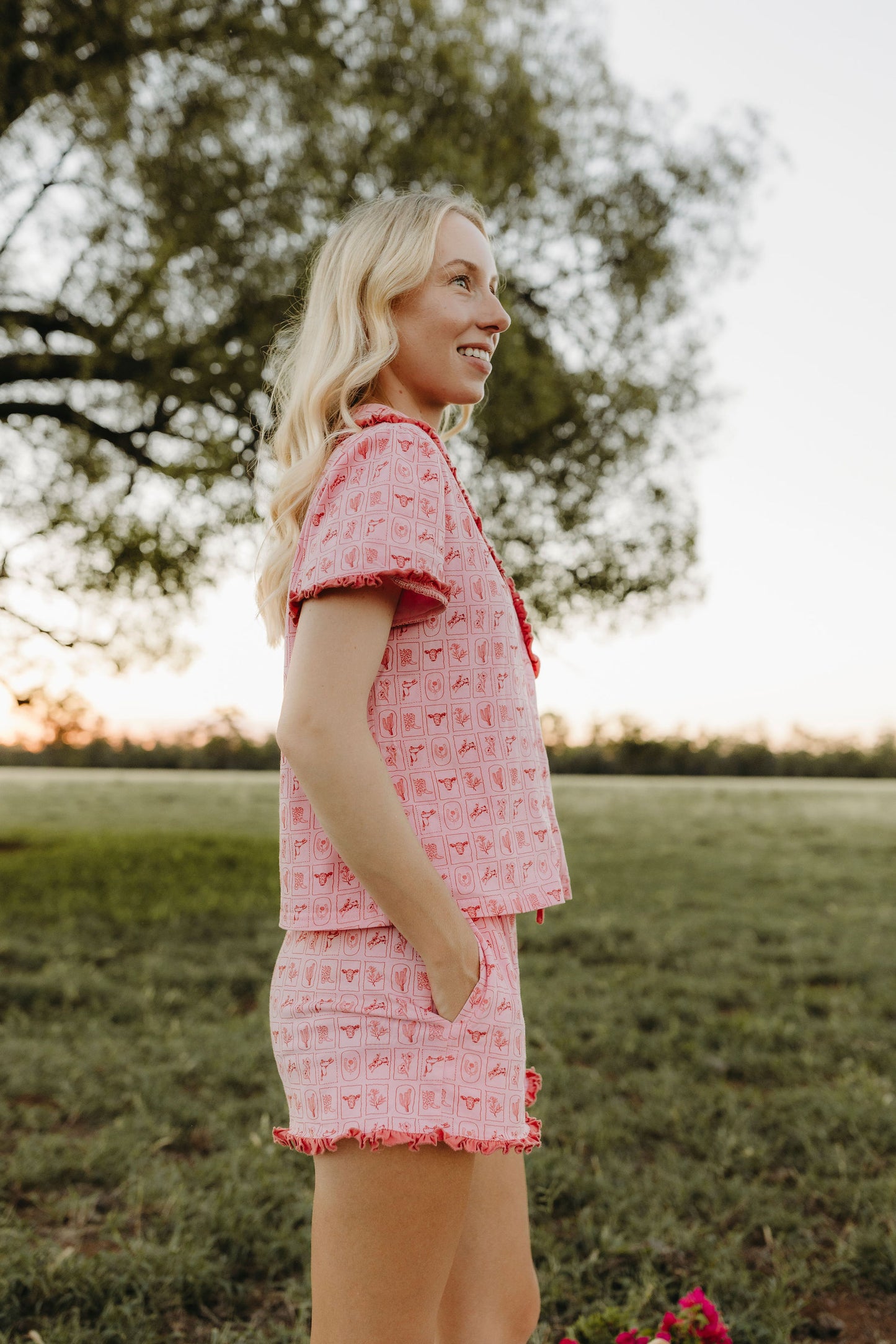 Pink Western PJ Set